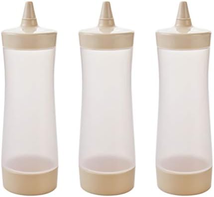 Value Set of 3 Condiment Squeeze Bottles Perfect for Reach for Your Spoons - Easy Squeeze No Leaks Preserve Color