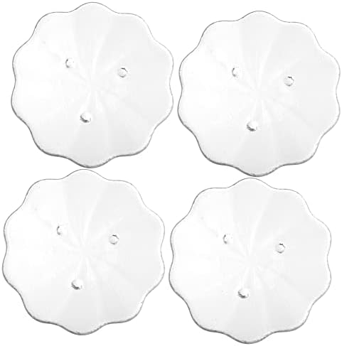 4-Piece Glass Saucer Set for Home Restaurant Event Use Heat Resistant Durable