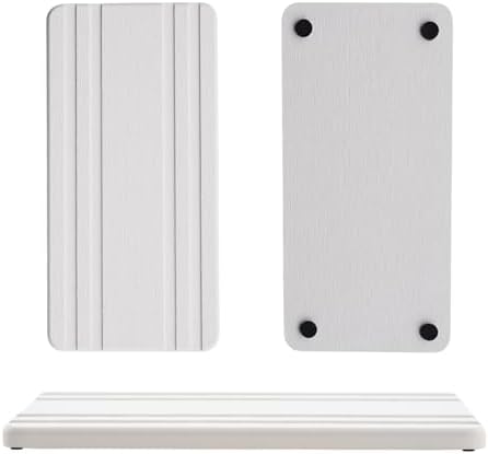 2PCS White Vanity Sink Trays with Non-Slip Feet