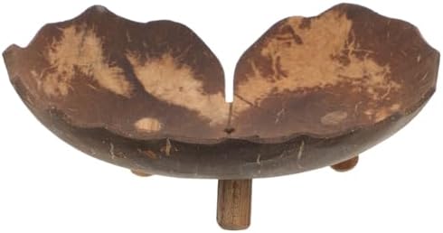 Healifty Coconut Shell Soap Dish Holder for Bathroom and Kitchen