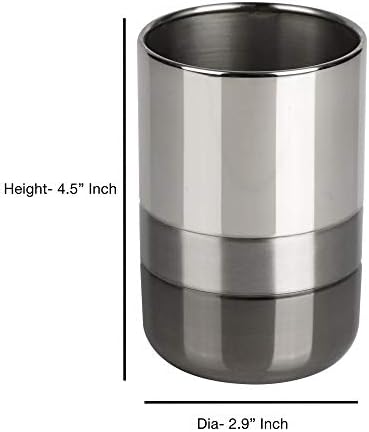 Triune Tumbler in 3-Tone Shiny Gray Stainless Steel