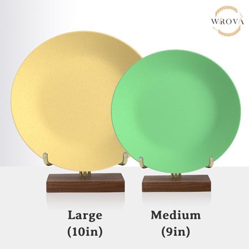 Wrova 10 Inch Wheat Straw Plates Set of 8 Unbreakable