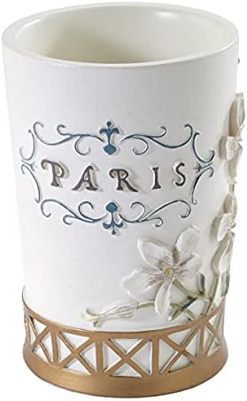 Avanti Linens - Tumbler Hand Painted Resin chic bathroom decor Paris Botanique Collection