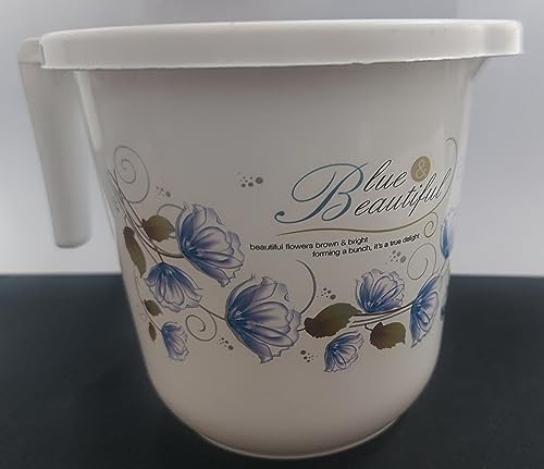 ADHAATA Homely 1-liter Bathing mug BPA-free Floral Design Camping Durable