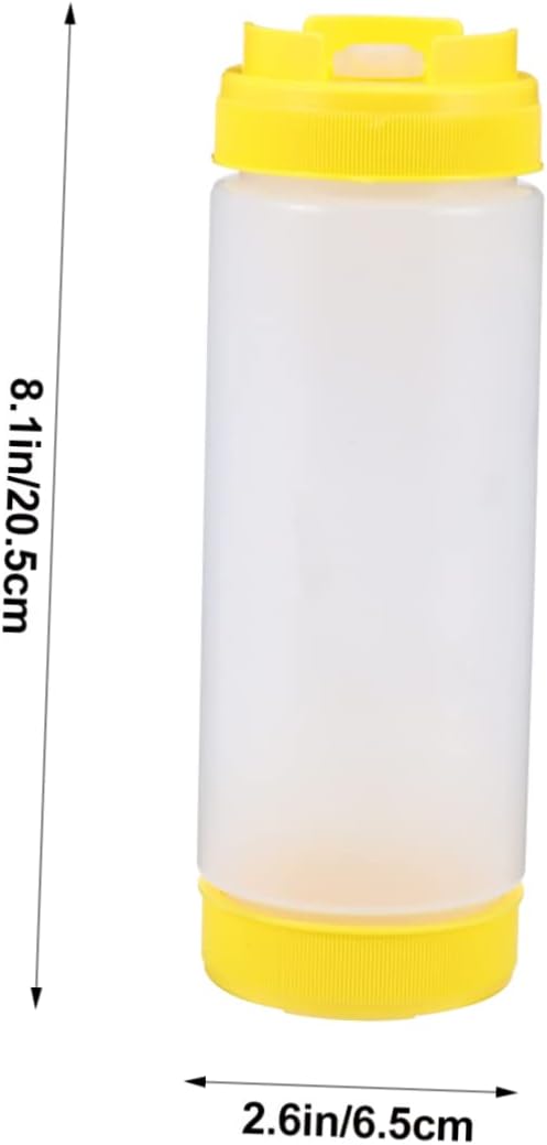 Zerodeko 20oz Squeeze Bottle Dual Head Condiment Dispenser for BBQ Dining