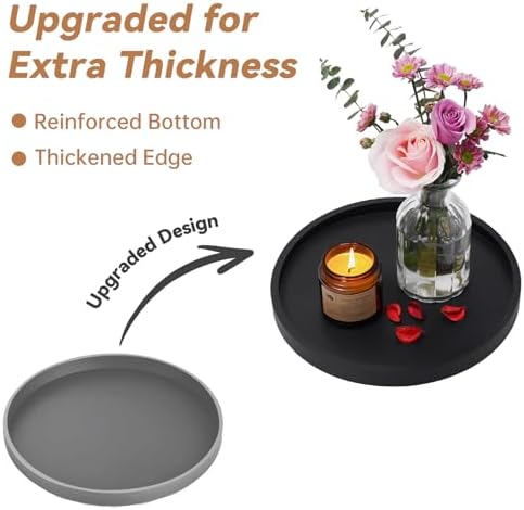 Thickened Silicone Vanity Organizer Tray for Kitchen Bathroom Use
