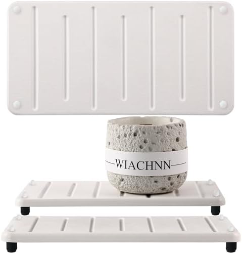 2PCS Water Absorbing Mat for Bathroom Kitchen Organization