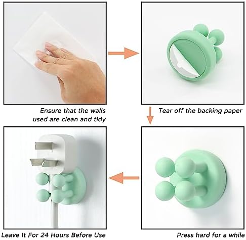 2-Piece Silicone Toothbrush Holders - Multi-Functional Wall Mounted Hooks for Kitchen Bathroom Living Room Office Use