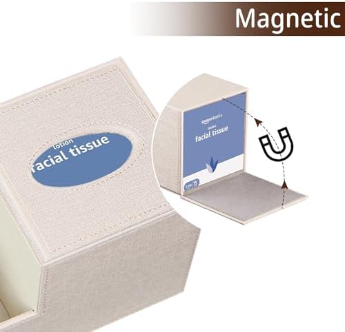 BLIENCE PU Leather Tissue Box Cover with Remote Holder