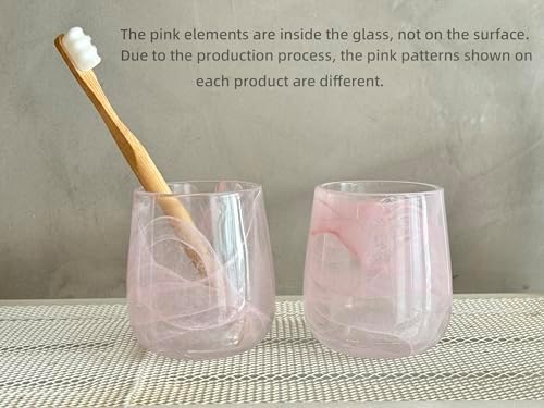 Bathroom Accessories Pink Glass Tumbler