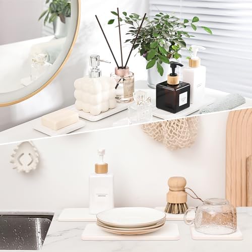 Fast Drying Diatomite Absorbent Kitchen Bathroom Tray