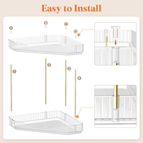 Lifewit 2-Tier Corner Bathroom Counter Organizer