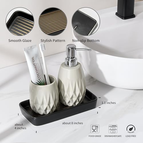 Two-Color Striped Bathroom Vanity Trays Compact Stylish for Sink Vanities More