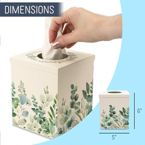 Cube 6x5 Iron Metal Tissue Box Organizer