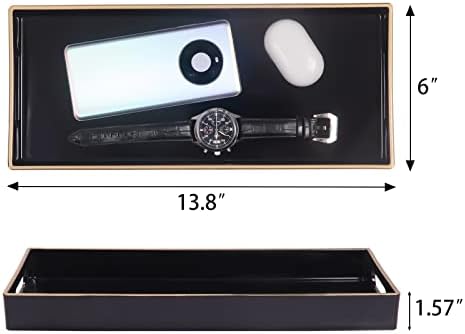 MAONAME Black Bathroom Vanity Tray