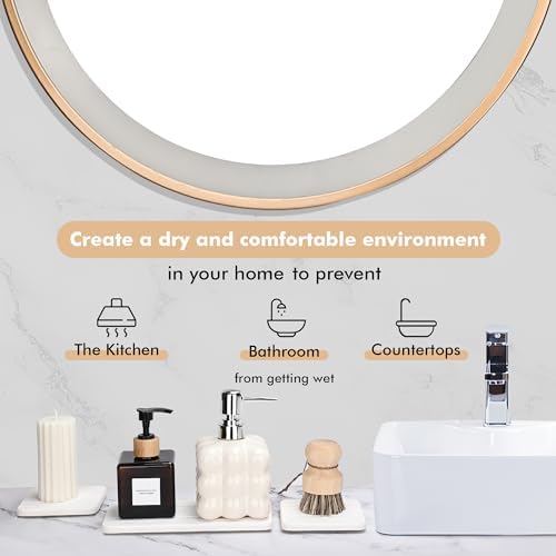 Fast Drying Diatomite Absorbent Kitchen Bathroom Tray