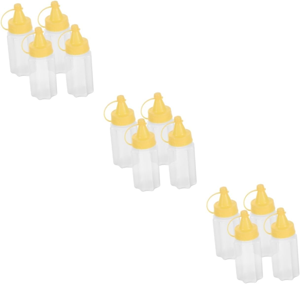 12-Piece Set of Mini Squeeze Bottles compact and practical condiment containers for salads dressings and more