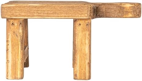 Creative Co-Op Small Wood Pedestal with Handle