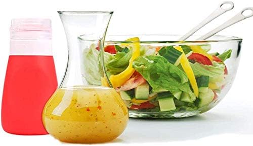 Leakless Set - 4 Condiment Squeeze Bottles for Kitchen Travel