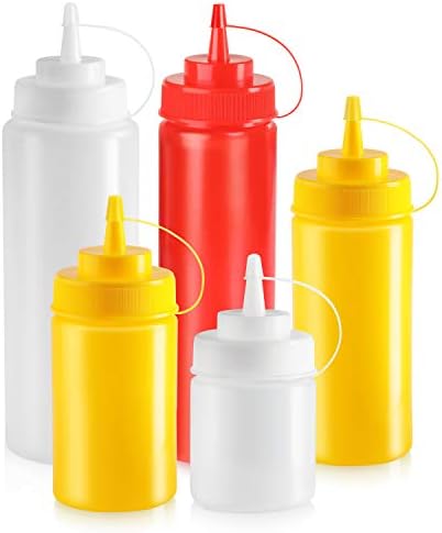 New Star Foodservice 32 oz Squeeze Bottles Pack of 6 Yellow
