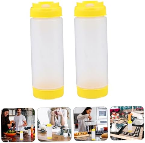 HOLIDYOYO Dual Head Squeeze Bottle Set - 20 oz Ketchup Dressing Dispersers