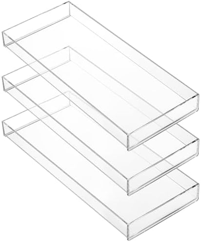 3-Piece Acrylic Bathroom Trays