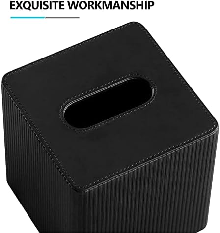 PU Leather Tissue Box Cover with Magnetic Closure