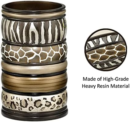 Elegant Safari Stripes Tumbler for Modern Bathrooms