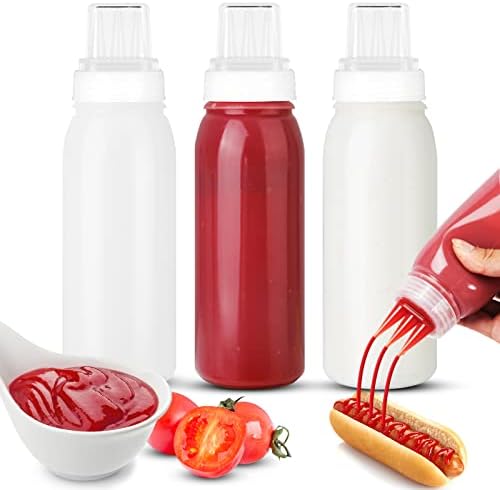 3-Pack Porous Condiment Squeeze Bottles 13oz