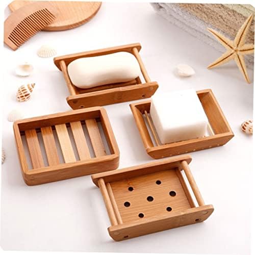 MAGICLULU 1Pc Creative Retro Wooden Soap Dish for Bath