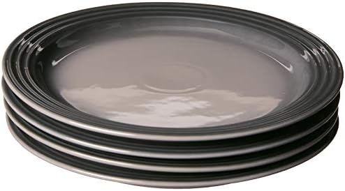 Le Creuset Stoneware Dinner Plates Oyster Design 4-Piece Set