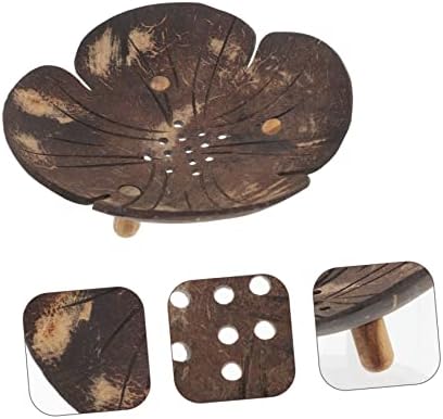 Coconut Shell Petal-Style Soap Dish for Bathroom Kitchen