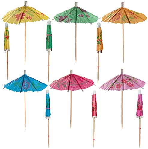 Gusto Cocktail Umbrellas Assorted Colors Party Picks 240 Count