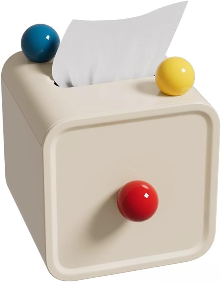 Cute Colored Square Toilet Paper Storage Box Roll Paper Storage Container