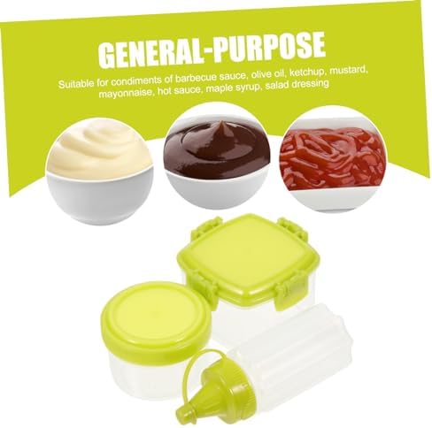Barbecue Spice Box 1 Set Square Condiment Squeeze Bottles for Mustard Ketchup More