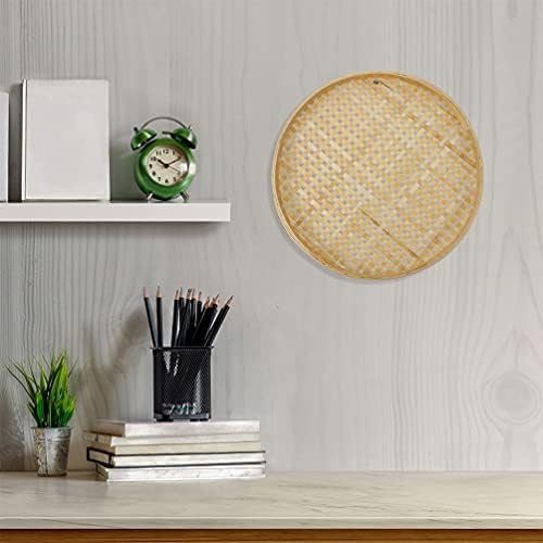 2-Piece Bamboo Storage Baskets for Kitchen Counter Fruit Bread Organizers Decorative