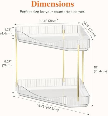 Lifewit 2-Tier Corner Bathroom Counter Organizer