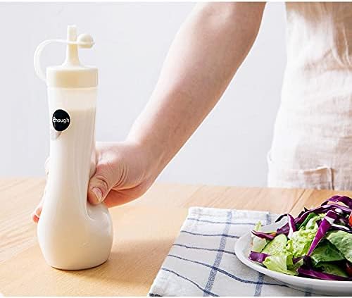 Set of 4 Multi-functional Condiment Squeeze Bottle Dispensers Effortless Cooking Made Easy