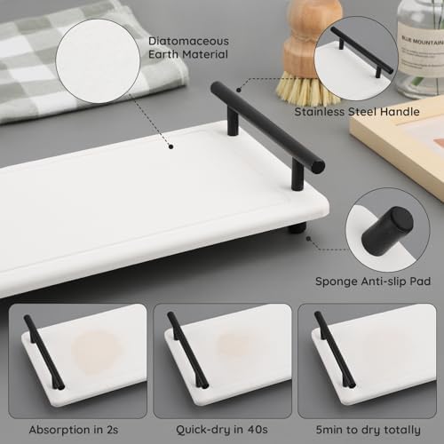 Sink Caddy 12x6 Drying Mat for Bath Kitchen Handle Included