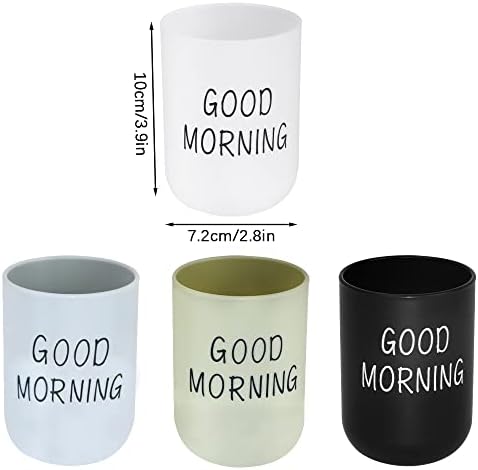 4-Piece Reusable Eco-Friendly Bathroom Tumbler Perfect for Travel and Daily Use