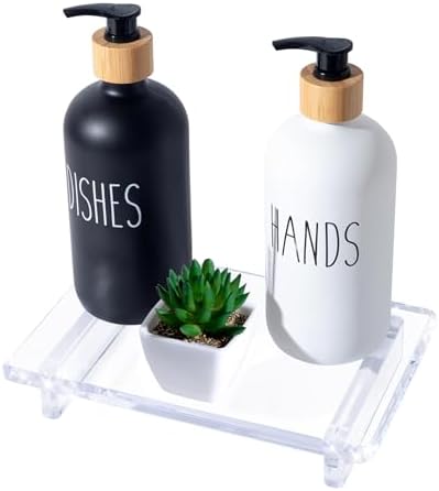 Sturdy Acrylic Bathroom Counter Organizer Durable Sink Organizer for Kitchen Bathroom Space-Efficient Aesthetic Design