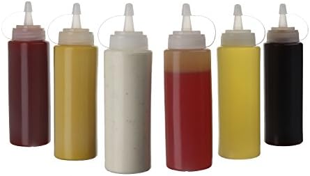 Oaklyn 16oz Squeeze Bottles Set - BPA-Free Condiment Sauce Bottles for Easy Use