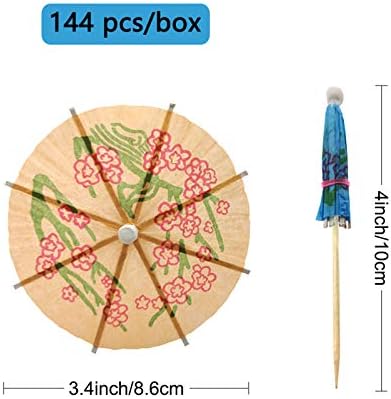 Stylish 4-inch Umbrella Cocktail Picks