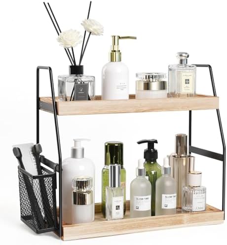Tired of Cluttered Counters Upgrade Your Bathroom Organizer with the 2-Tier Standing Counter Shelf