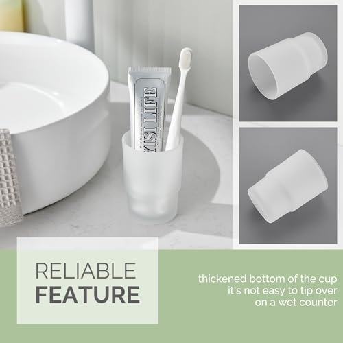 Angle Simple Frosted Glass Tumbler for Toothbrush Toothpaste