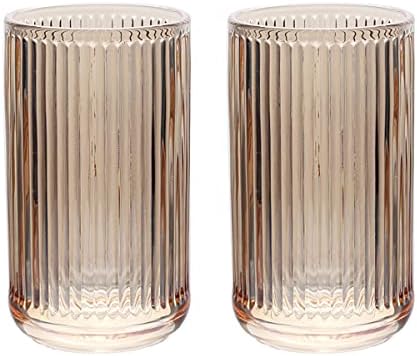 Gaolinci 2-Piece Glass Tumbler Toothbrush Holder