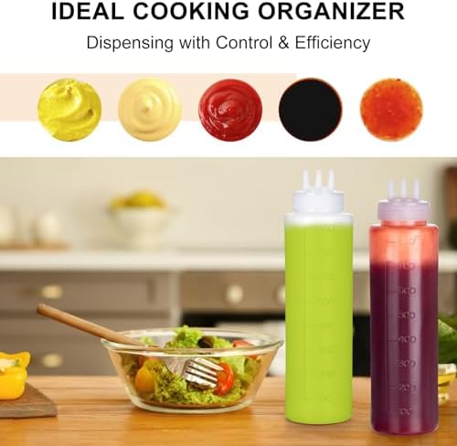 Two-Pack 3-Hole Squeeze Bottles with 2 Funnels