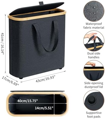 AiseNnO 30L Toilet Paper Storage Basket with Lid Handle