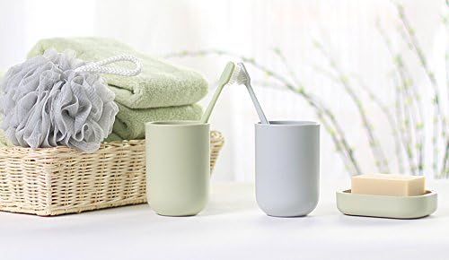 UVIVIU High-Quality Plastic Toothbrush Cup 350ml Khaki Color Durable Safe for Both Use