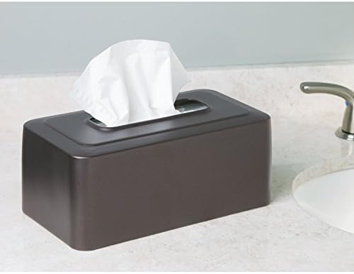 Tissue Box Cover for Bathroom Elegant Slide-On Design Bronze